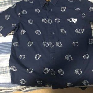 Baseballism short sleeve button down Size Medium